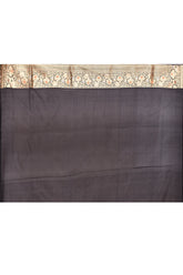 Midnight Black  Pure Katan Silk Banarasi Handloom Silk Saree